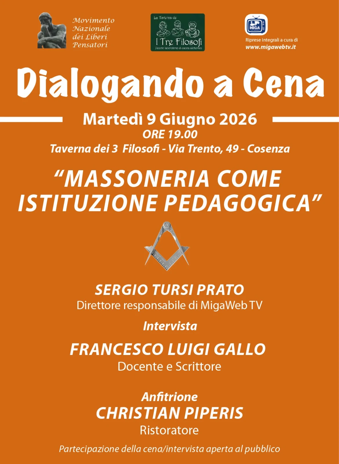 Dialogando a Cena "Massoneria come Istituzione Pedagogica"