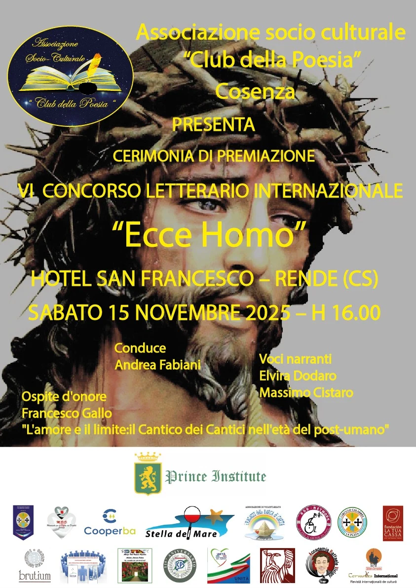 Ospite d'onore al concorso letterario "Ecce homo" - Club della poesia