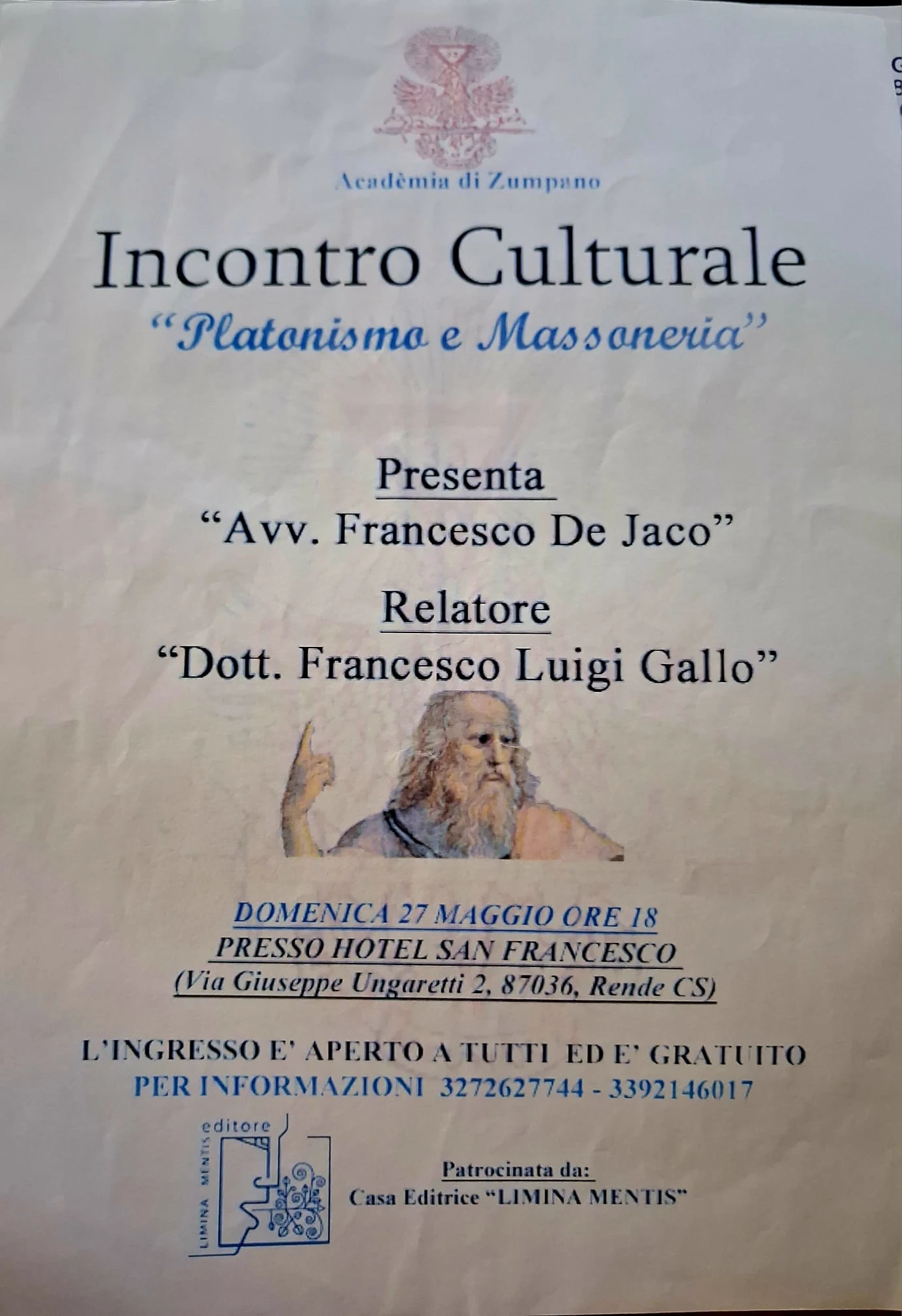 Incontro culturale: Platone e la Massoneria