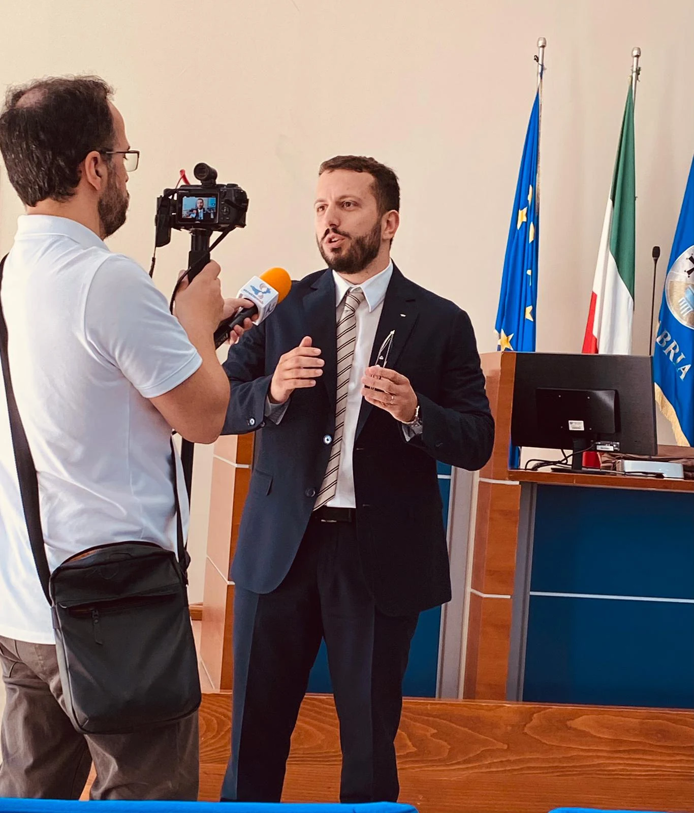 Durante l'intervista