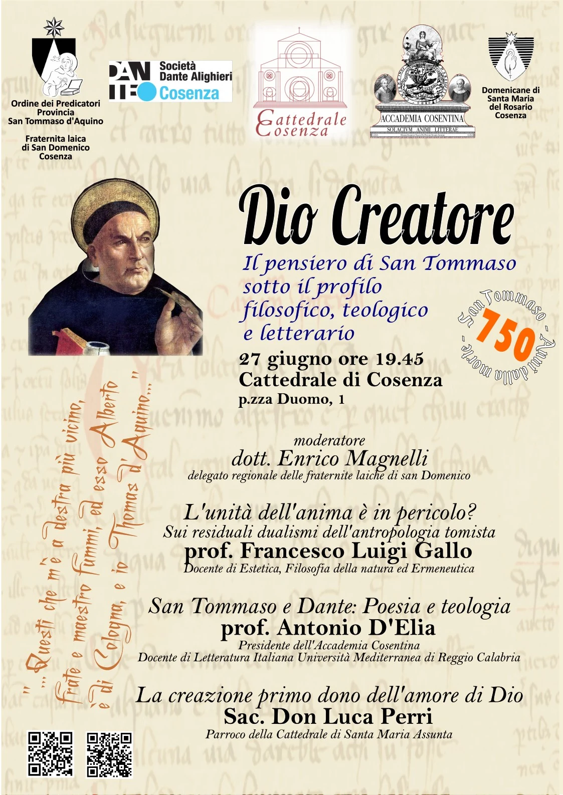 Locandina dell'importante evento